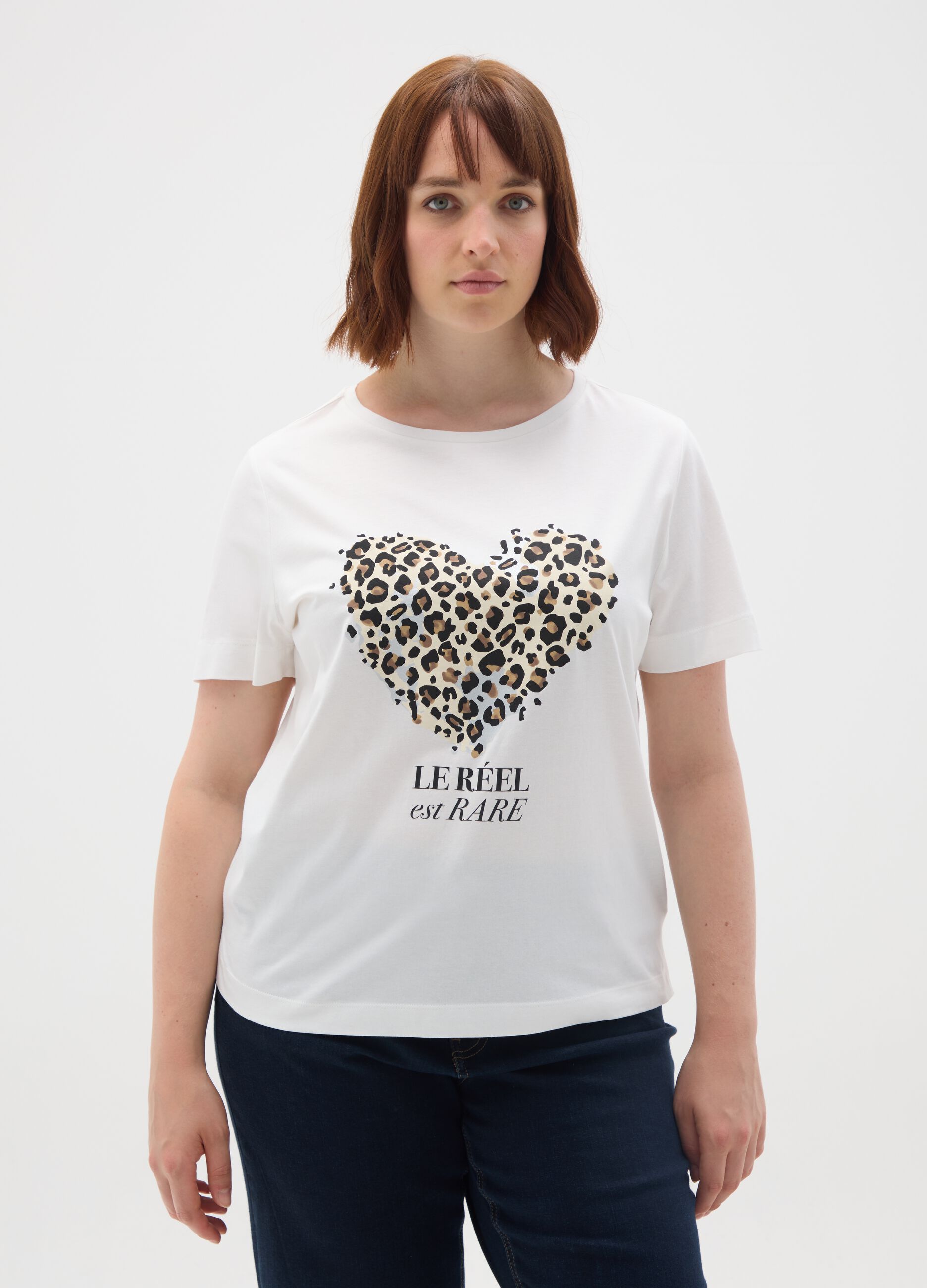 Women's White Pure Cotton T-shirt