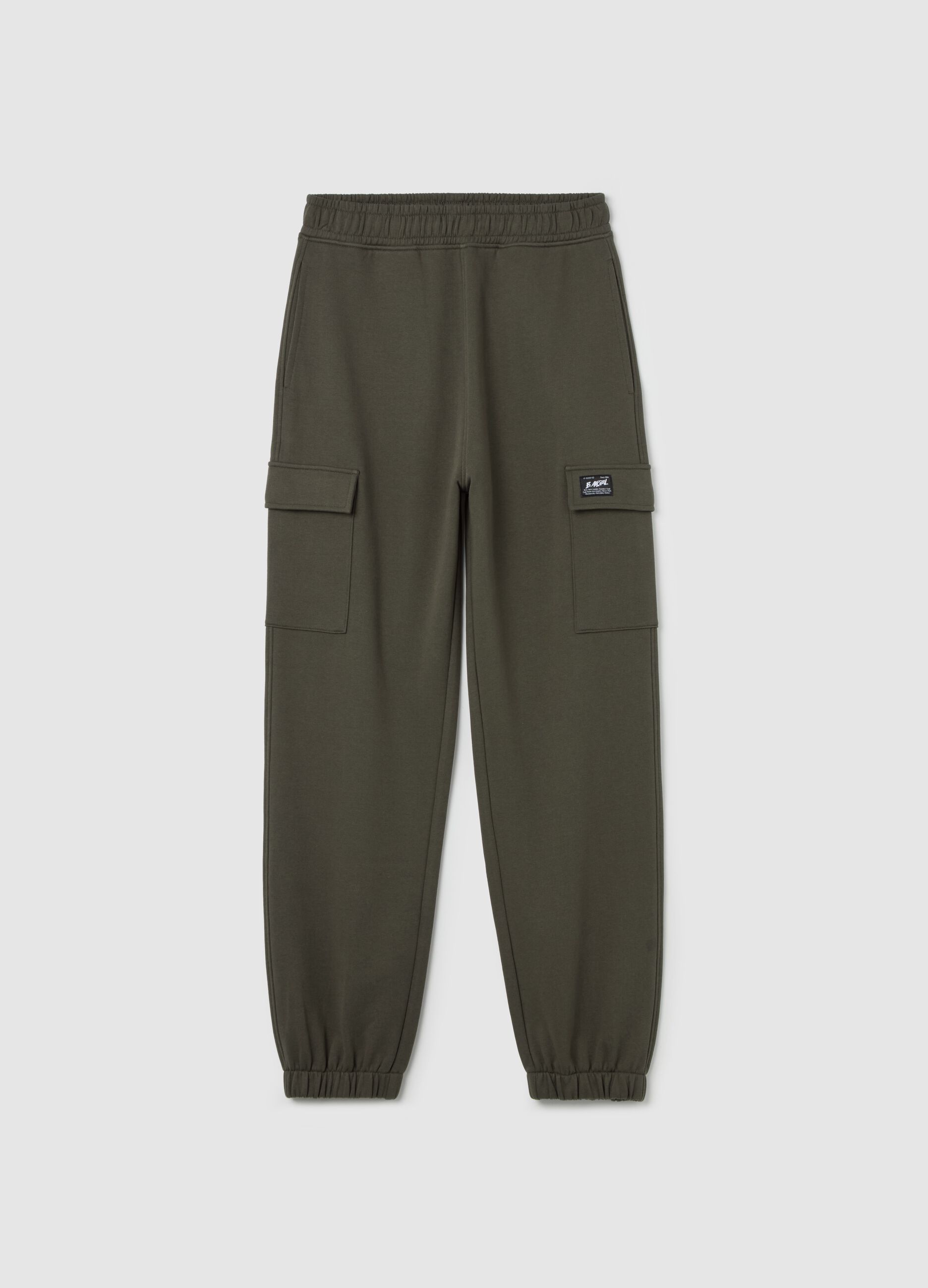 Cargo joggers with elasticated trims