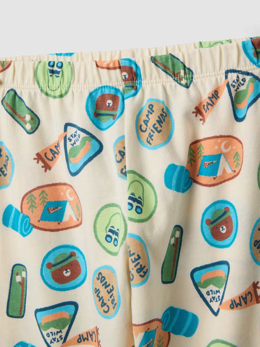 Pigiama in puro cotone multicolor da neonato regular fit con stampe_3