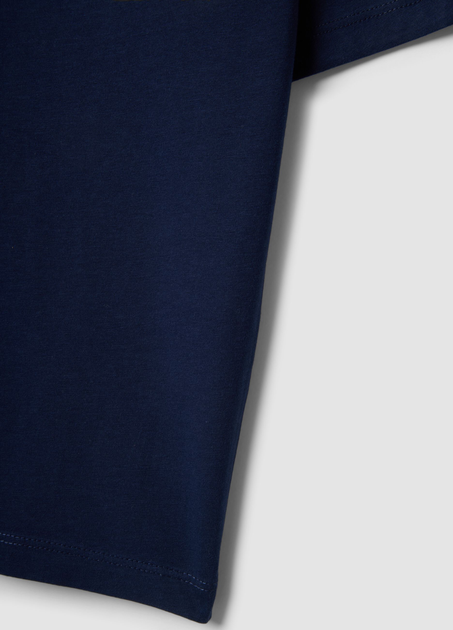 Boys&rsquo; blue pure cotton T-shirt, regular fit