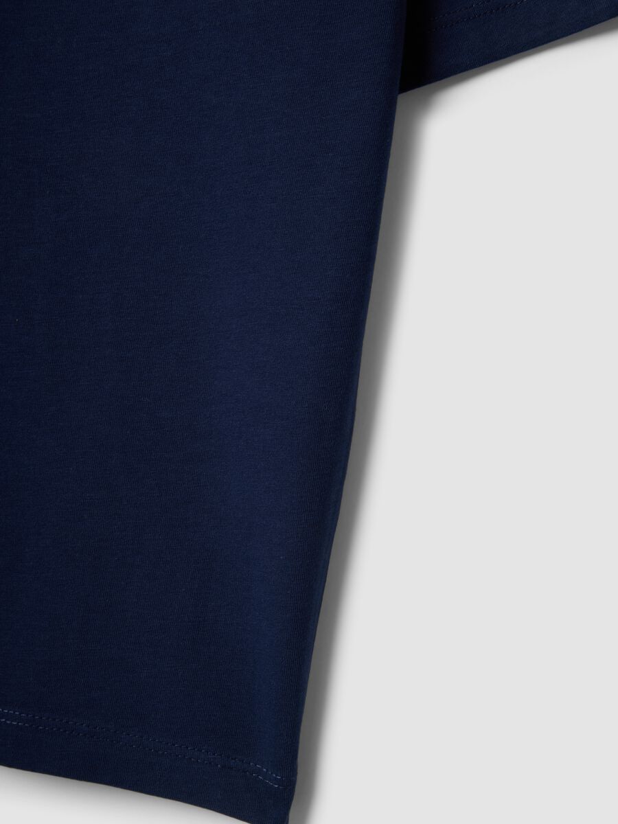 T-shirt in puro cotone blu da bambino regular fit_3