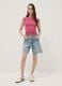 Pink fitted stretch-cotton vest top_1