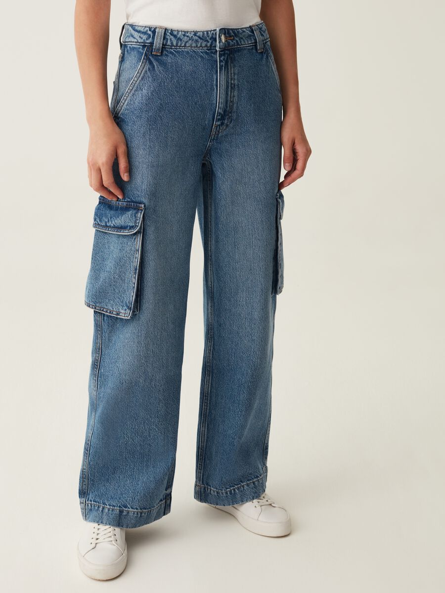 Jeans cargo acid wash_1