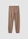 Beige organic cotton jogger trousers_6