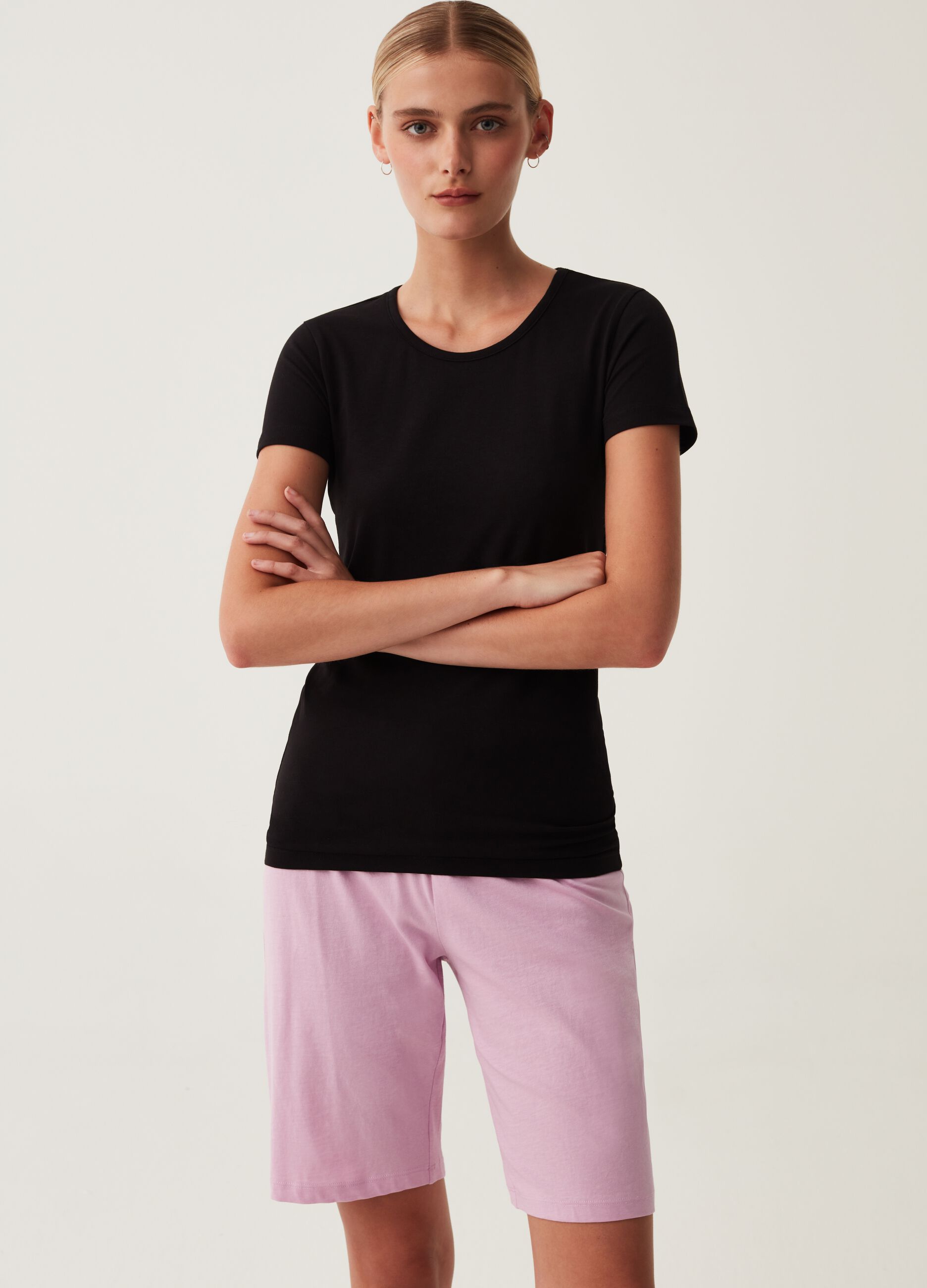 T-shirt intima con scollo rotondo