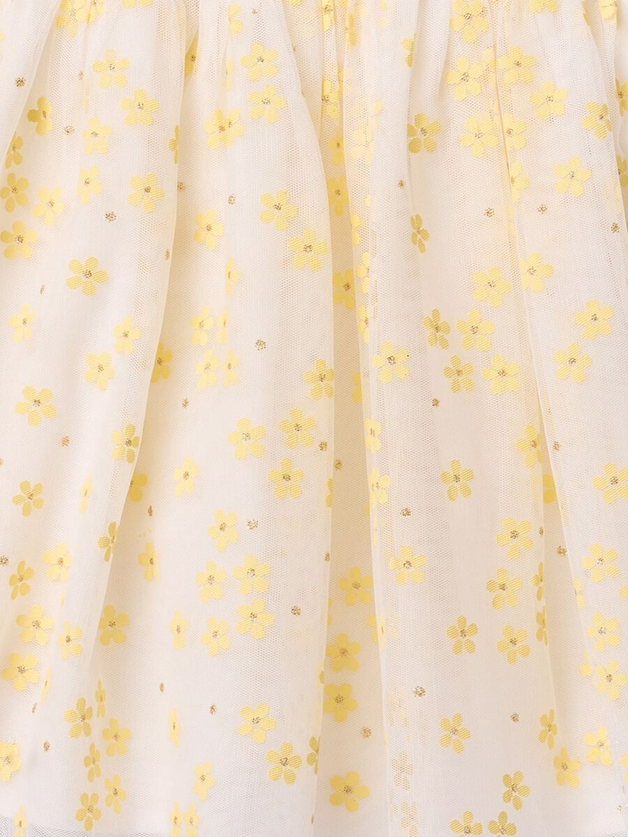 White dress with floral tulle skirt_3