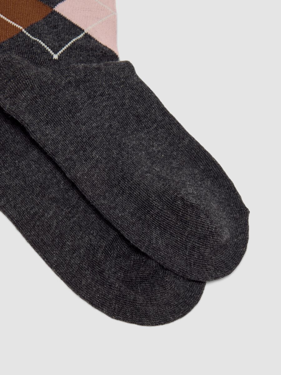 Calze lunghe grigie in cotone organico elasticizzato_1