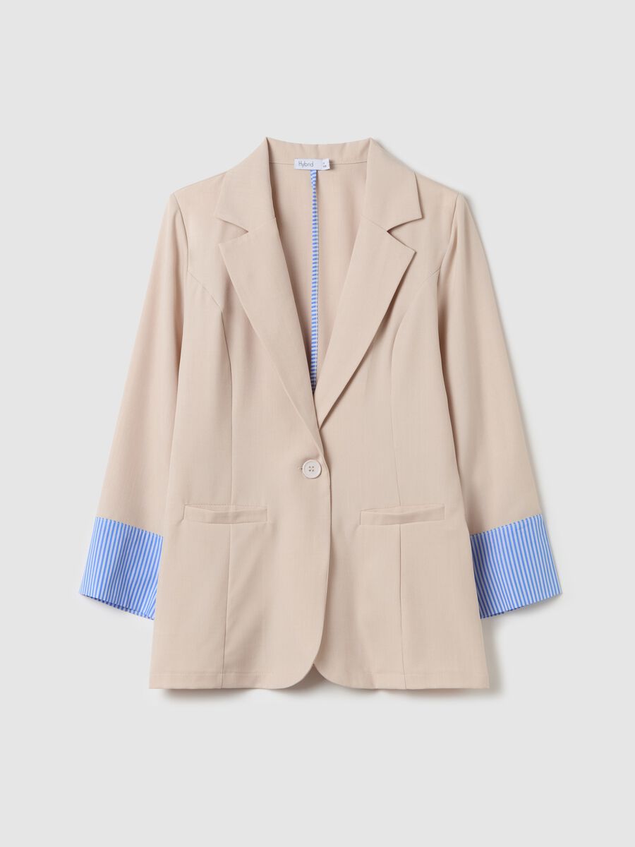 Single-breasted blazer with contrasting detail_4