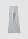 Leggings grigi flare in cotone elasticizzato_1