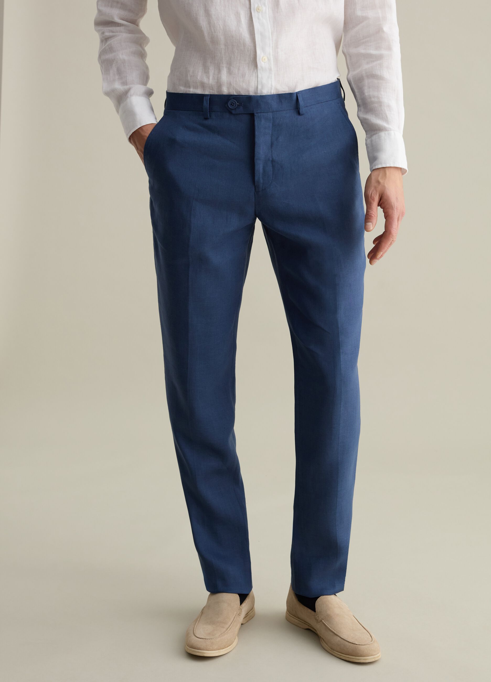 Pantaloni regular fit in lino Contemporary