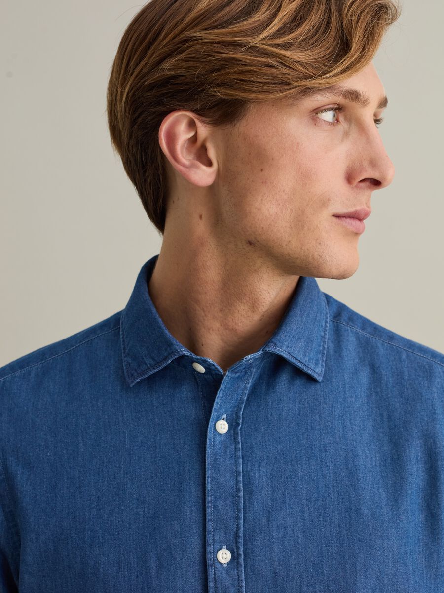 Camicia regular fit in denim_5