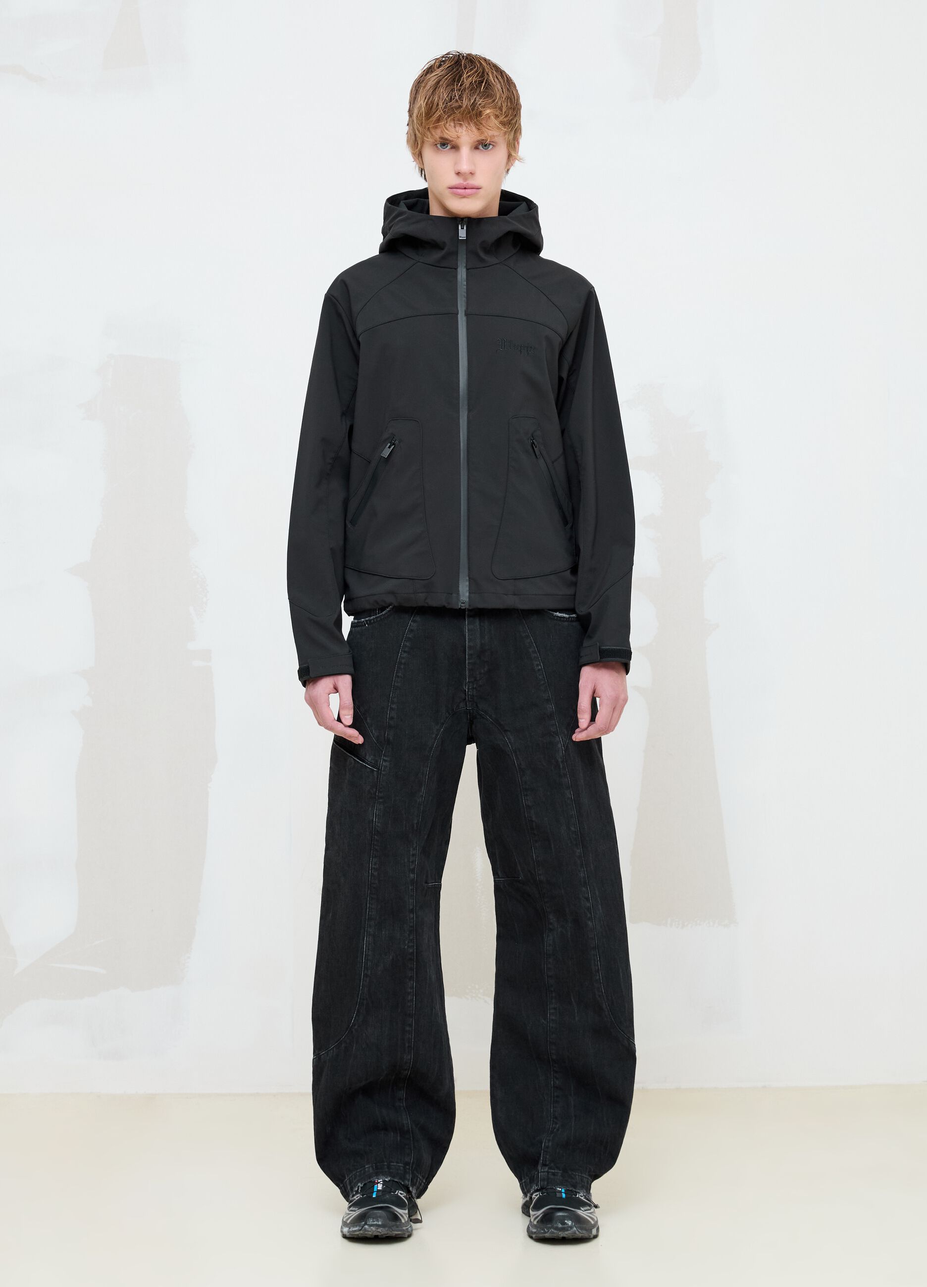 Washed Black Baggy Denim