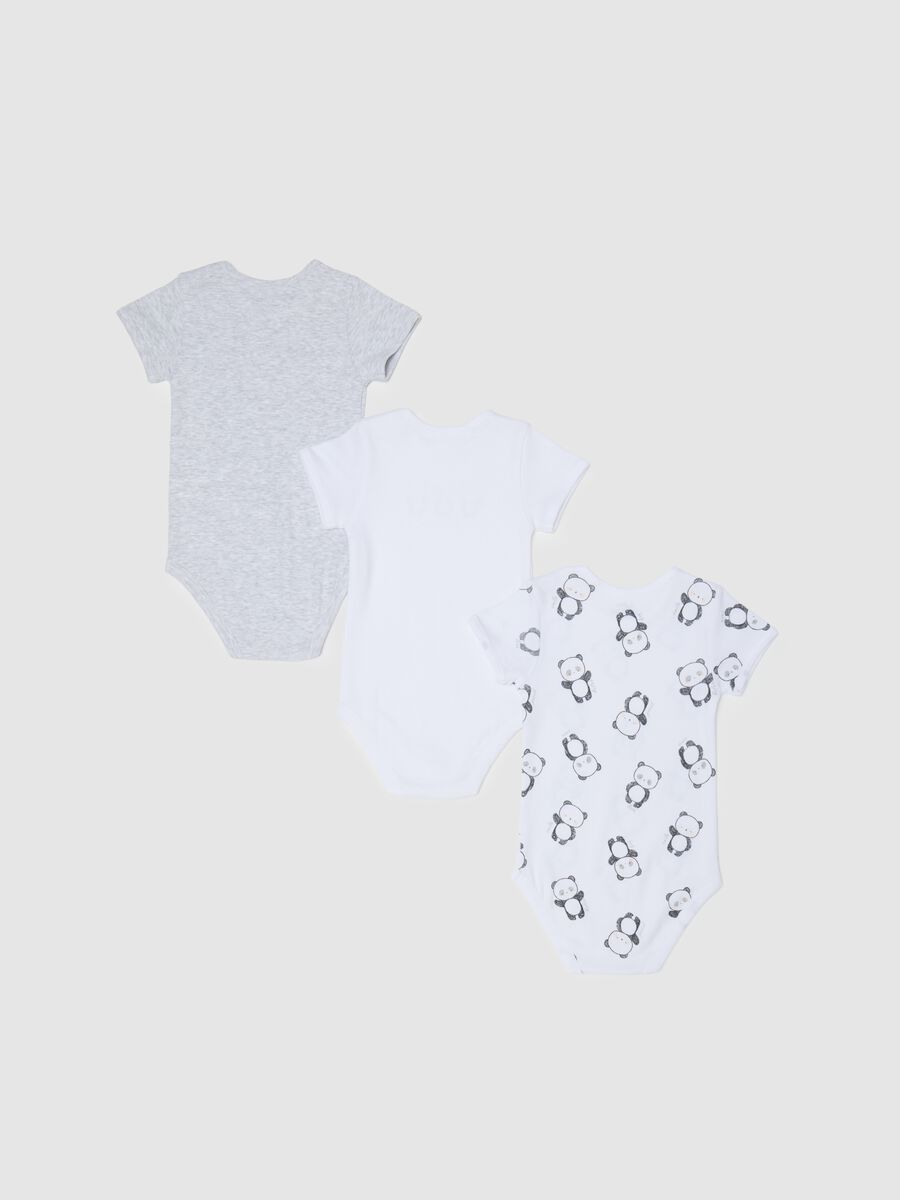 Multicolour pure cotton baby bodysuit tripack_1