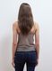 Beige fitted tank top with thin straps in stretch fabric_3
