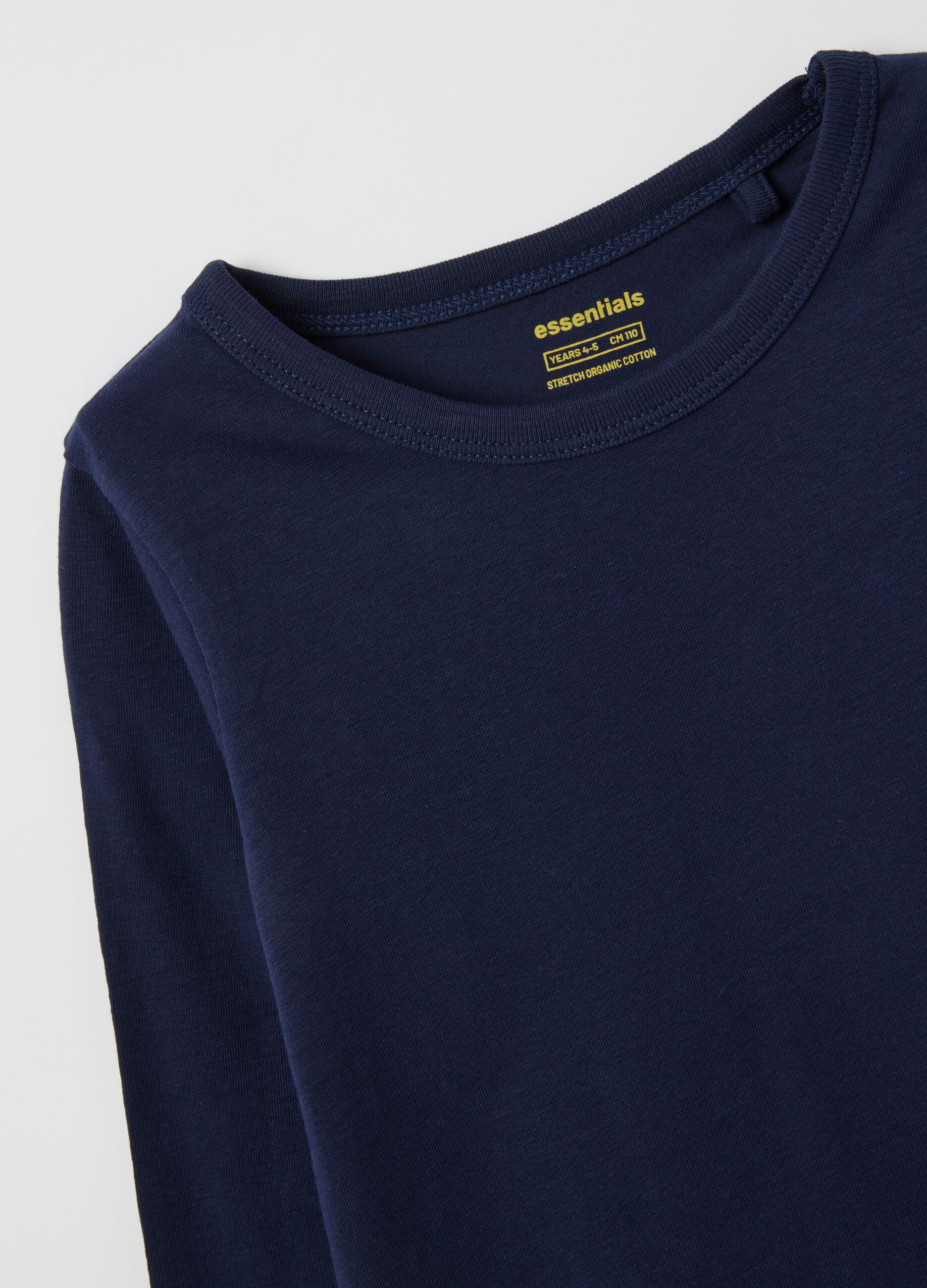 Maglia da bambina in cotone blu regular fit