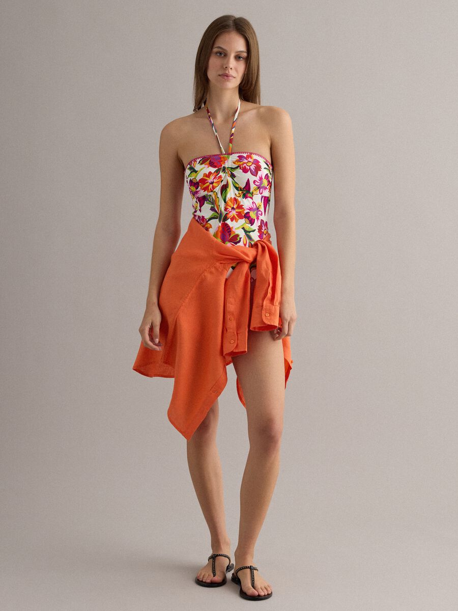 Multicolour Stretch Fabric Swimsuit_0