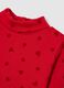 Red children's cotton jumper regular fit with heart prints_1