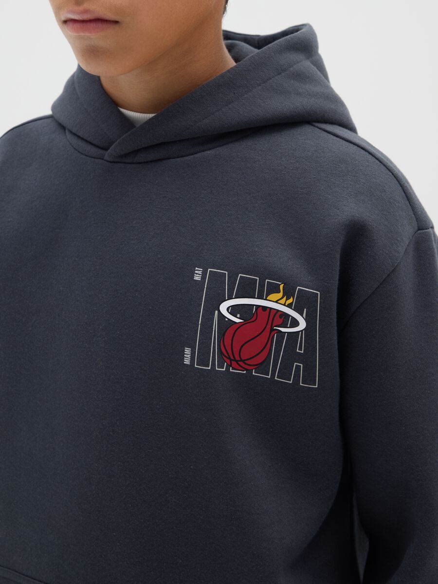 Kids' Blue Regular Fit Cotton Blend Sweatshirt Miami Heat_2