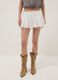 Gonna mini bianca in puro cotone_1