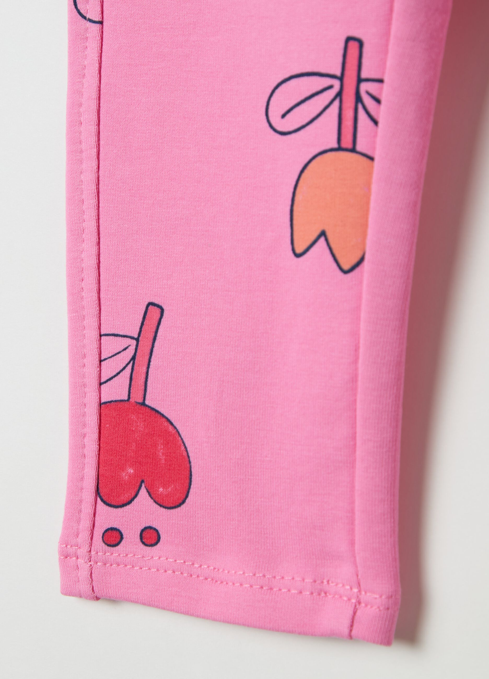 Treggings in stretch cotton with print