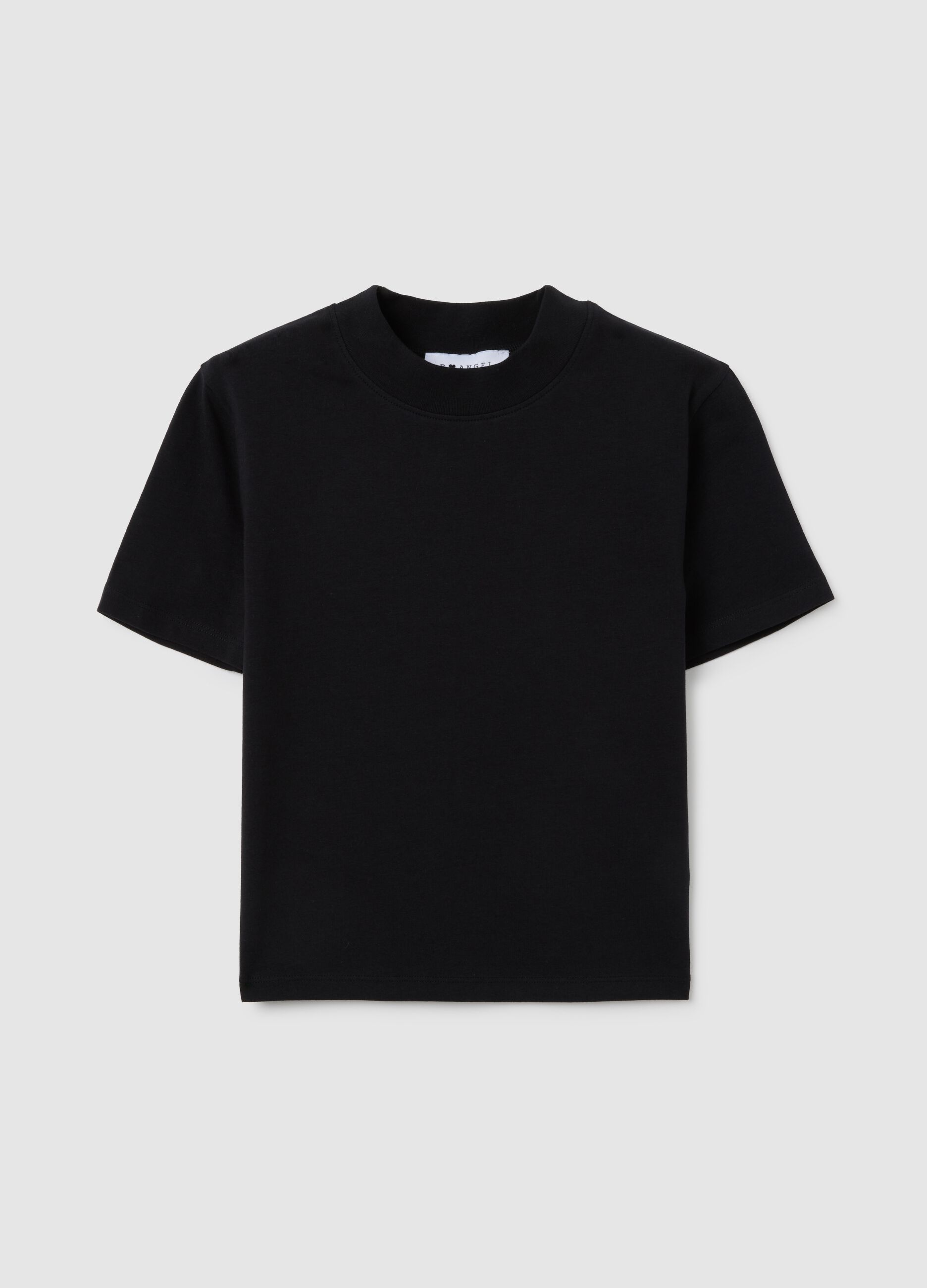 Women's Black Stretch Cotton T-shirt