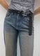 Blue baggy jeans in pure cotton with glitter details_3
