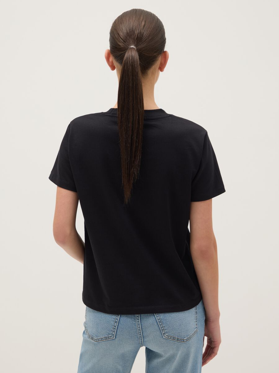 Black pure cotton regular fit T-shirt with Hard Rock Cafe logo_2