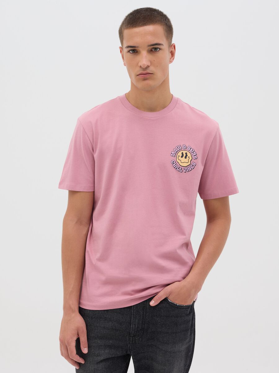 Pink short-sleeve cotton Ovs T-shirt_0