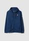 Blue cotton-blend hooded sweatshirt_0