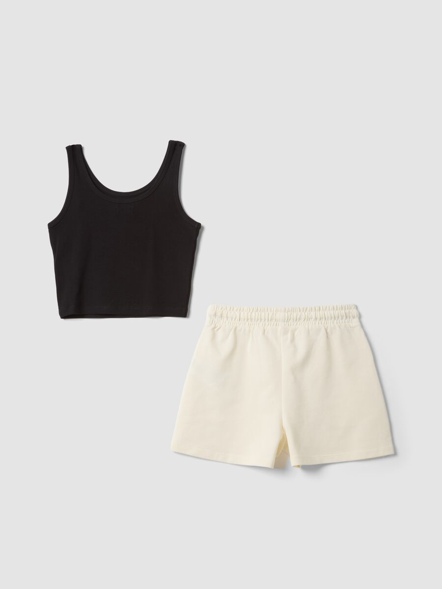 Set fitted in cotone elasticizzato multicolor da ragazza_4