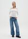 Girls' Pure Cotton Denim Wide Leg Jeans_0