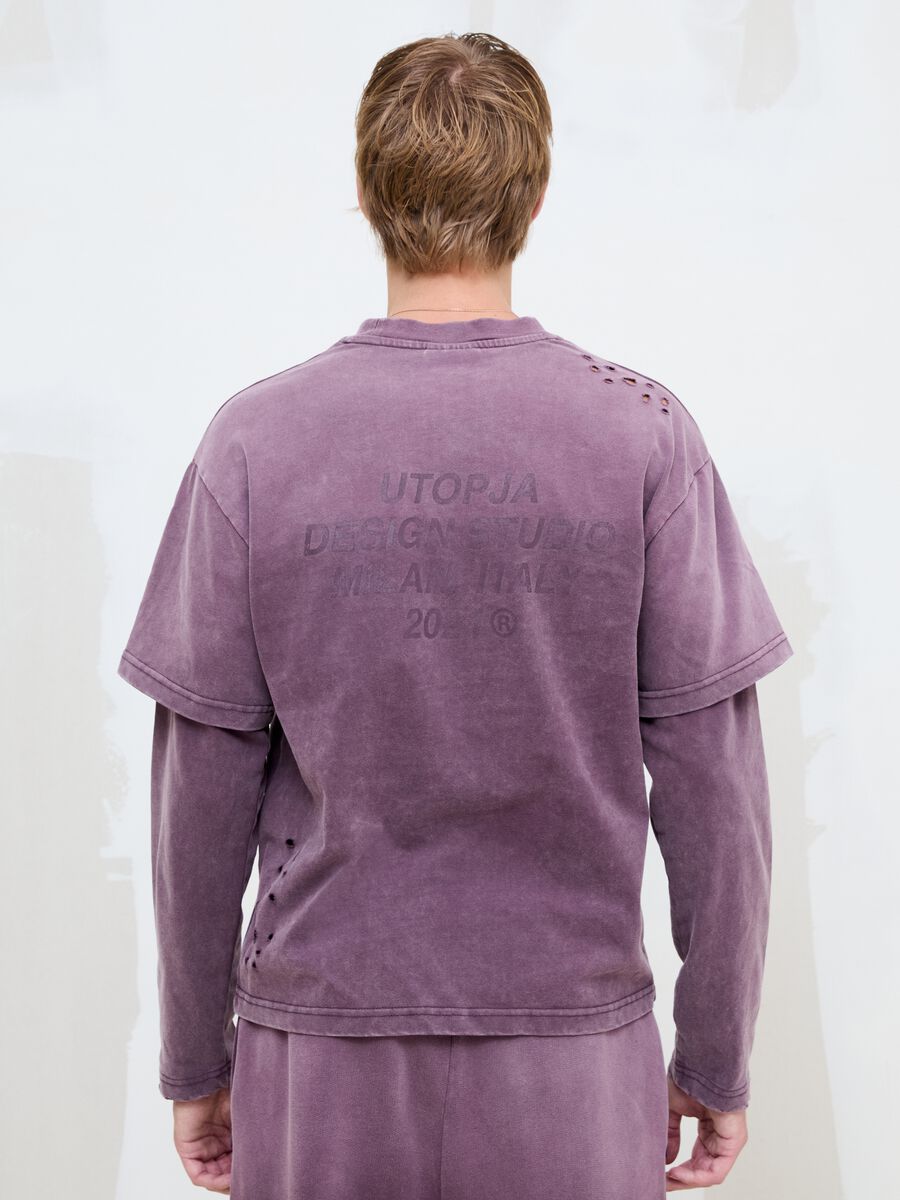 Double Longsleeve Sunfaded Burgundy_4