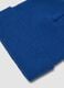 Blue jersey knit beanie with turn-up_1