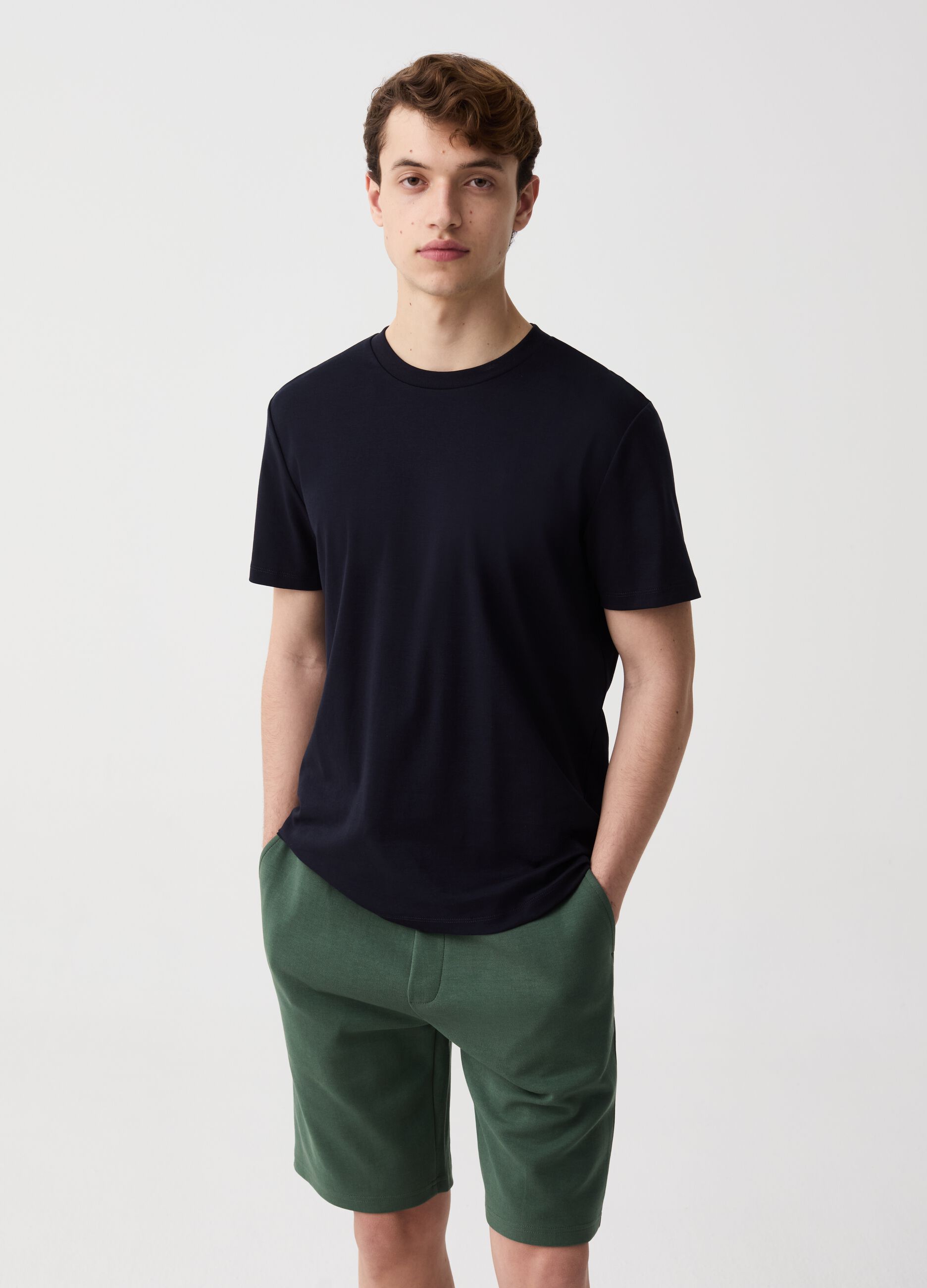 Ovs Bermuda jogger in felpa con coulisse