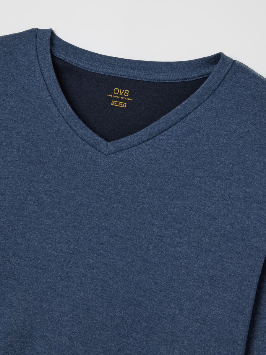 Pigiama in puro cotone blu regular fit_5