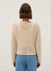 Beige pure cotton jumper regular fit with perforated design_2