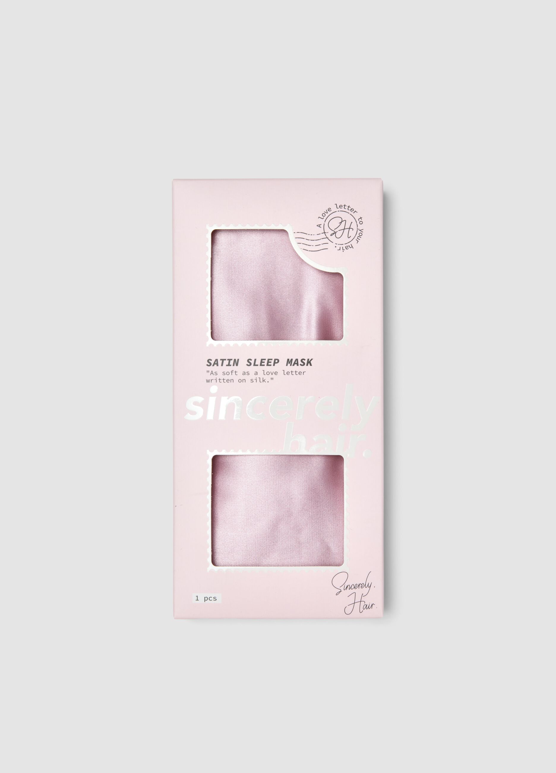 SINCERELY HAIR Satin sleep mask mauve
