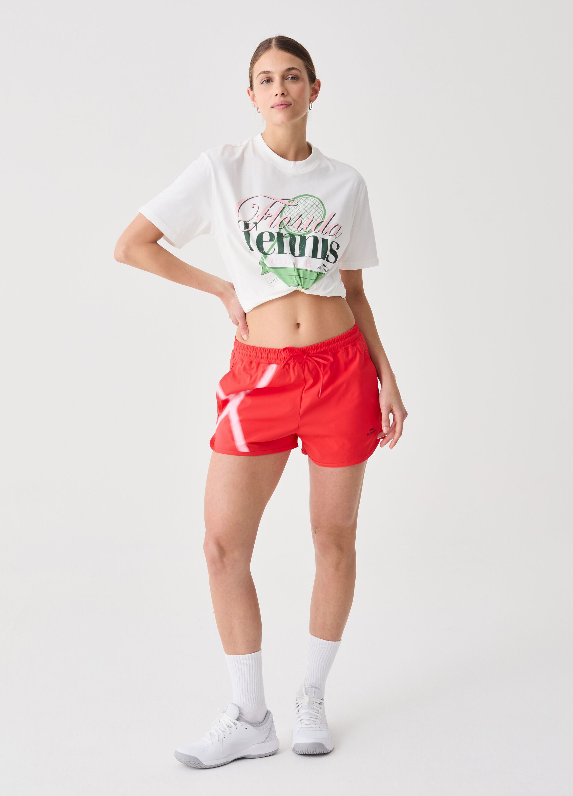 SLAZENGER sports T-shirt with tennis print