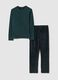 Regular Fit Green Fleece Pyjamas_4