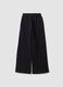 Black cotton-blend fleece straight-fit trousers_2