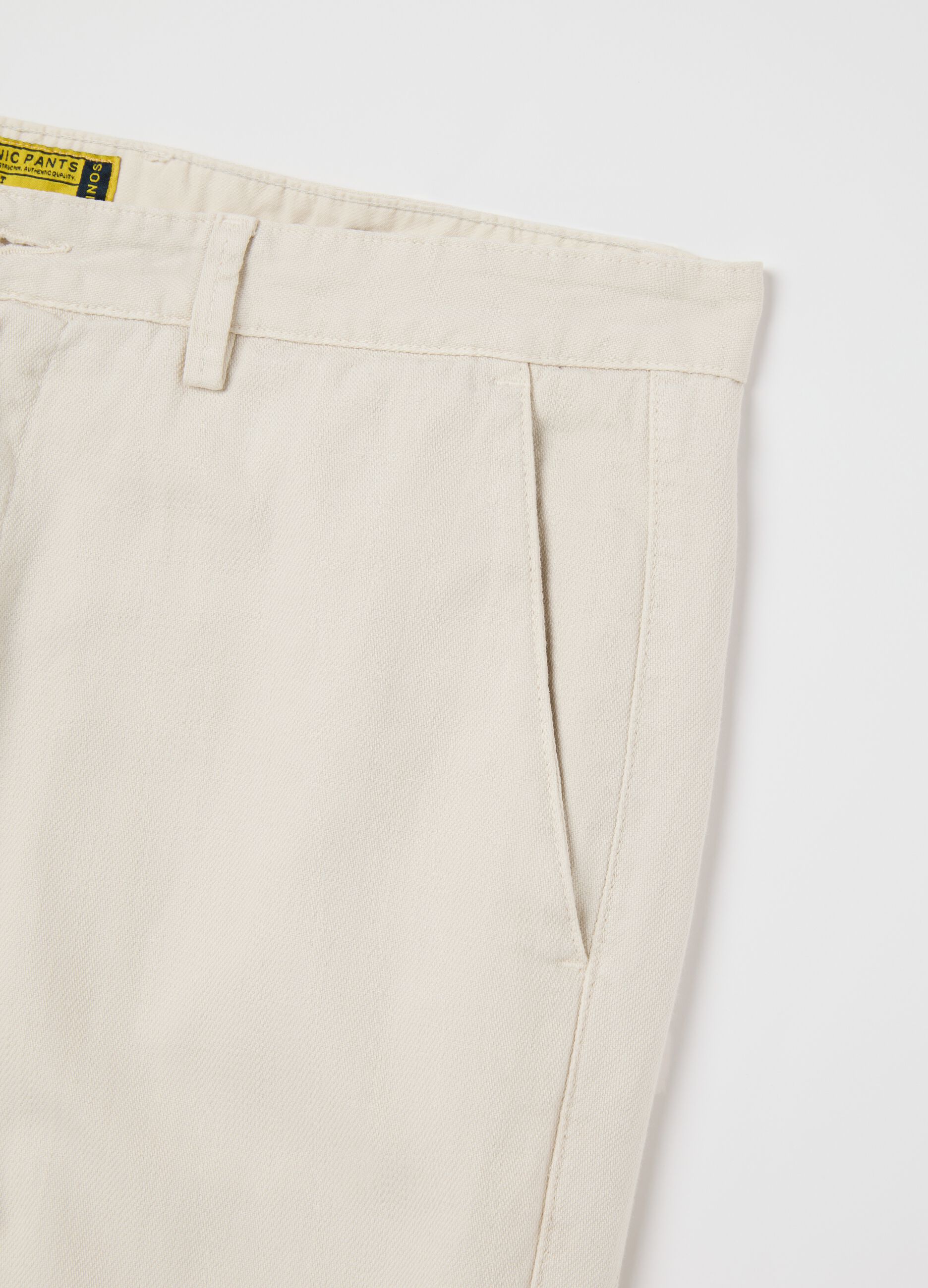 Ovs Beige Cotton Chino Trousers