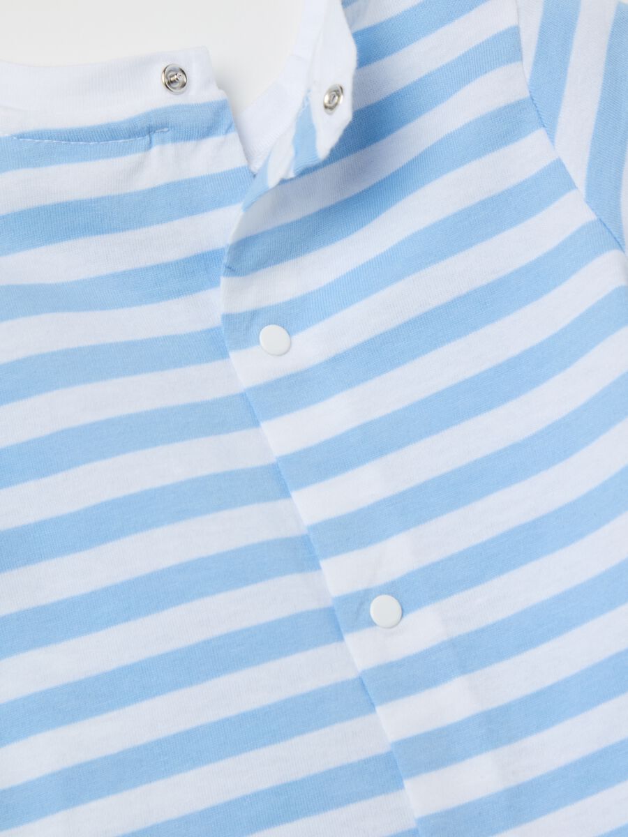 T-shirt with striped pattern and dungarees in cotton set_3