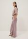 Pink wide leg pure cotton jogger trousers_0