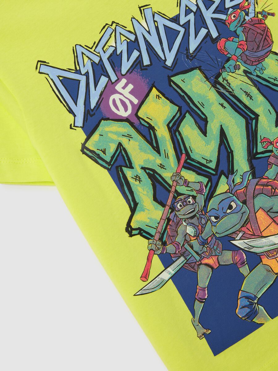 Boys’ yellow over-fit T-shirt in 100% cotton with Teenage Mutant Ninja Turtles print._3