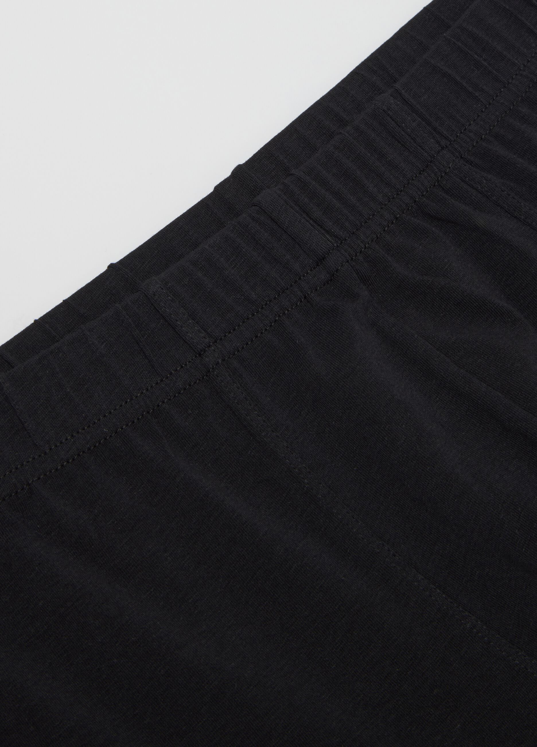 Black cotton regular fit boxer