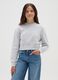 Girls' grey regular fit pure cotton sweatshirt_0