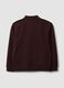 Brown stretch polo-collar sweatshirt, relaxed fit_6