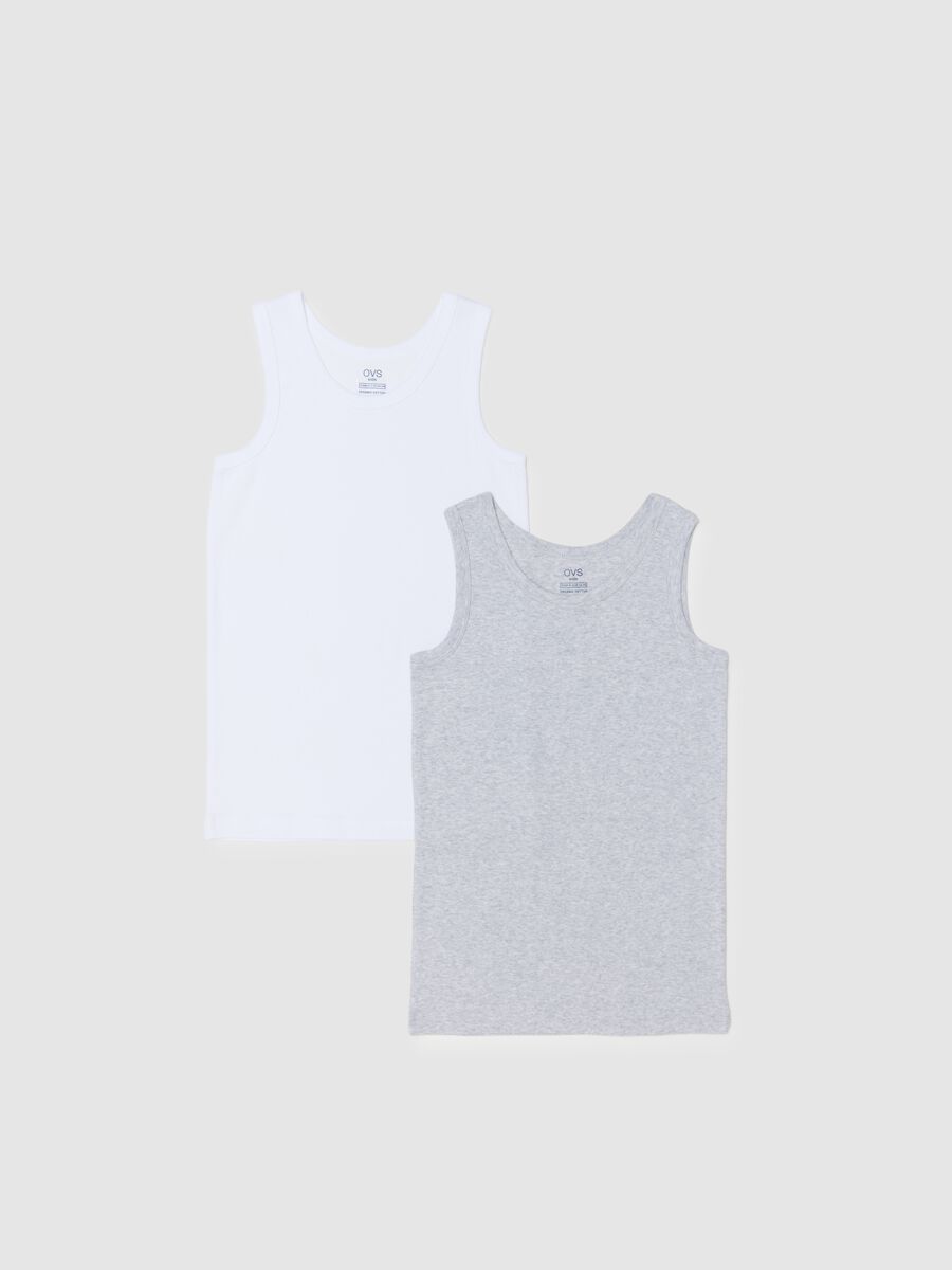 Bipack multicolour vest tops for boys in pure cotton regular fit_0