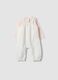 White and pink organic cotton set with The Aristocats embroidery for baby girl_1
