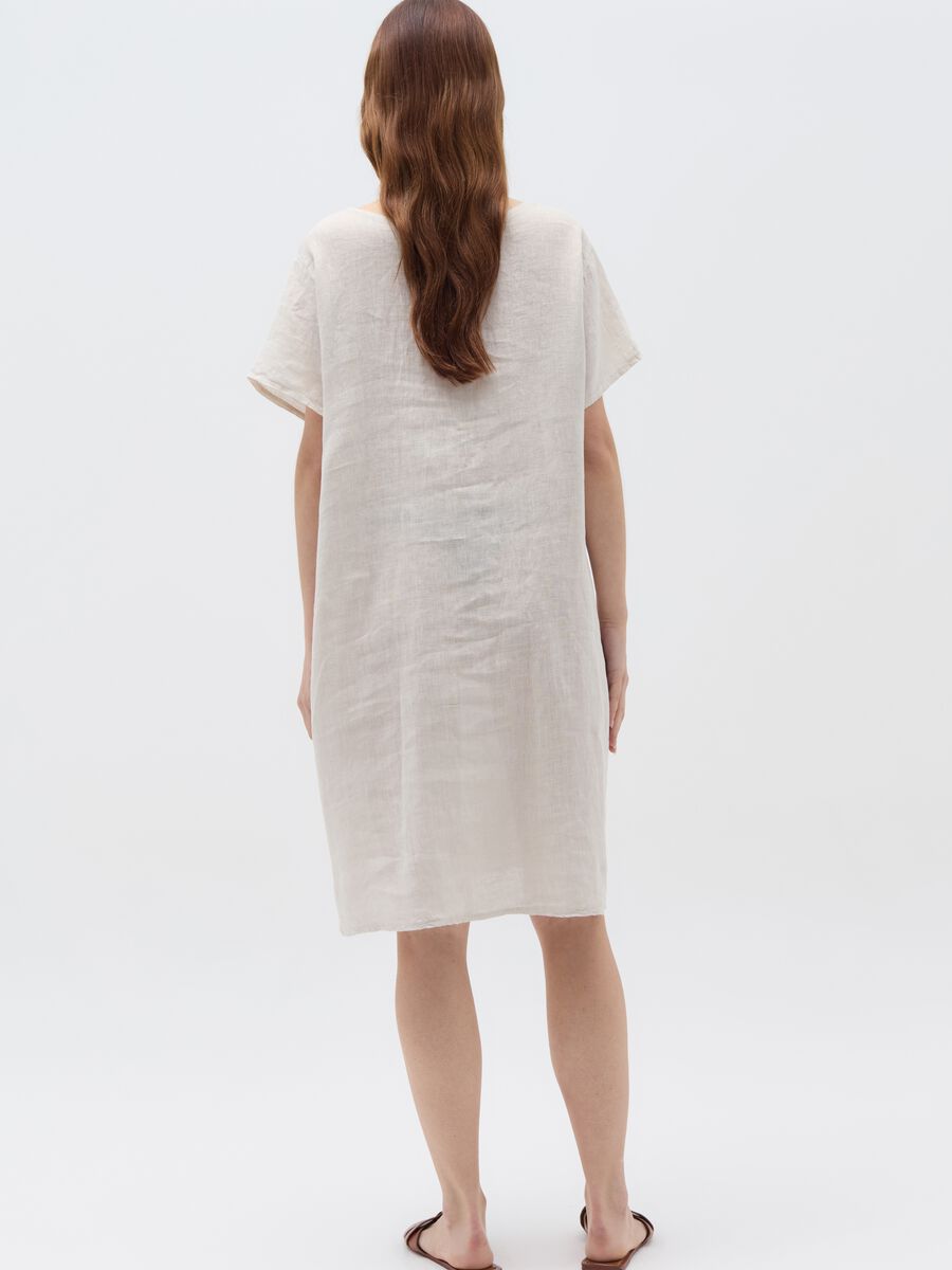 Short dress in linen with pockets_2